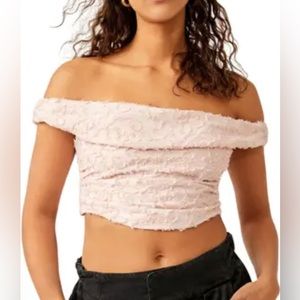 NWT Free People Castille Crop Top in Rose - Size Small